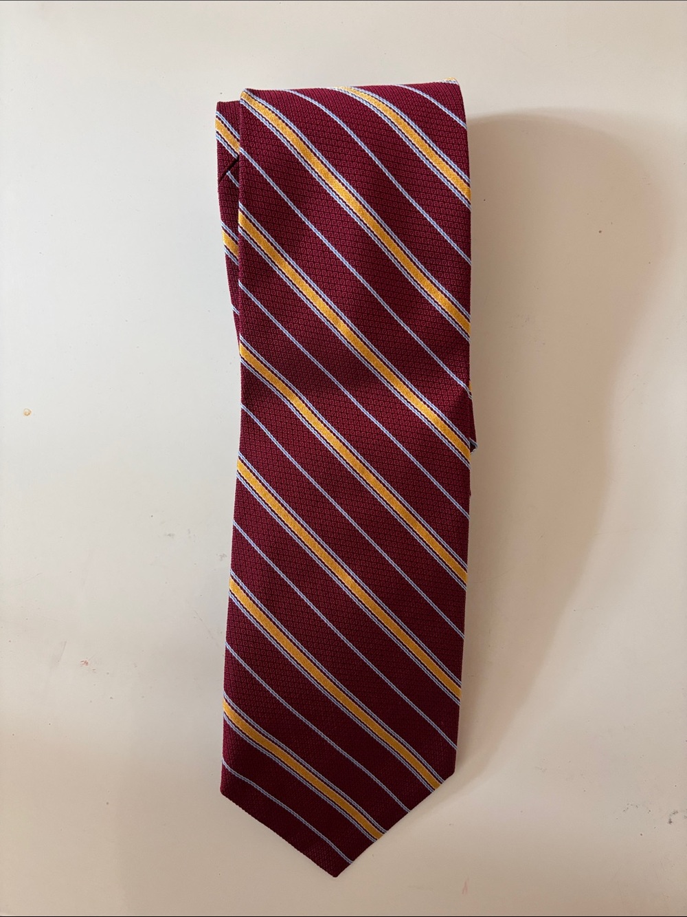 Brooks brothers Classic Burgundy and Gold Striped Men's Tie